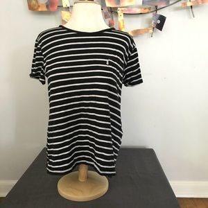 Levi’s black and white striped t shirt